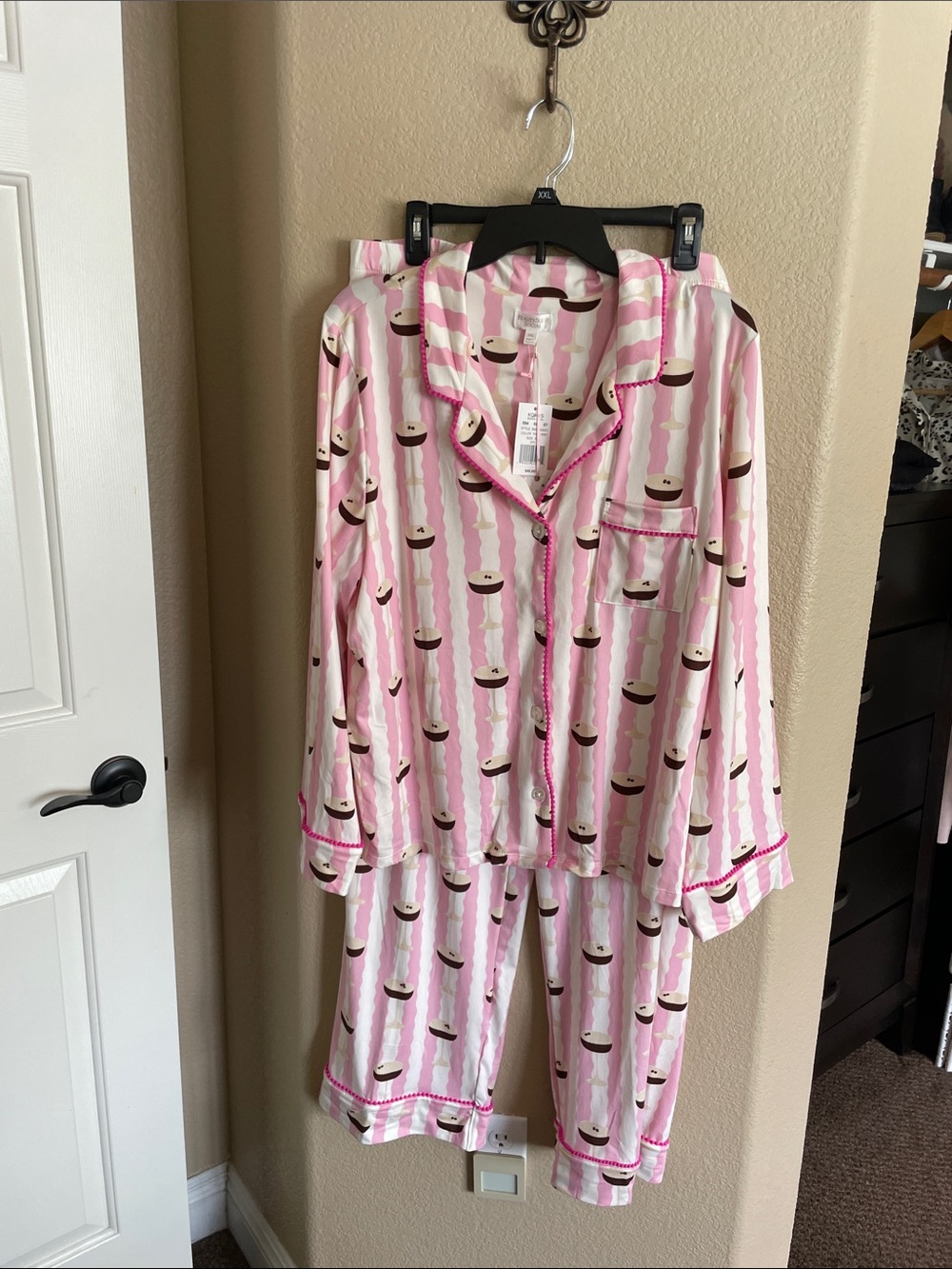 Beauty Sleep Social Espresso Martini 2 Piece Women’s Pajamas Set Size XXL